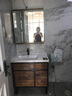 帝都(didu) 实木浴室柜浴室柜组合套装洗手盆陶瓷一体卫生间洗脸盆柜侧柜吊柜洗漱台洗手台 60cm青灰色普通镜柜 实拍图