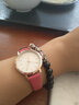 聚利时新品简约小巧圆形表盘复古皮带女士石英手表高中学生防水腕表1070 C红色 +镜子+备用电池2 29mm 实拍图