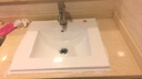 罗柏卫浴陶瓷洗手盆卫生间薄边盆半嵌入洗脸盆台盆一体面盆浴室柜盆46宽度 50E-50cm+下水套装 实拍图