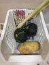 Inomata日本进口带滑轮可叠加收纳篮厨房收纳筐置物架 夹缝整理储物筐 水果蔬菜收纳筐 白色款 实拍图
