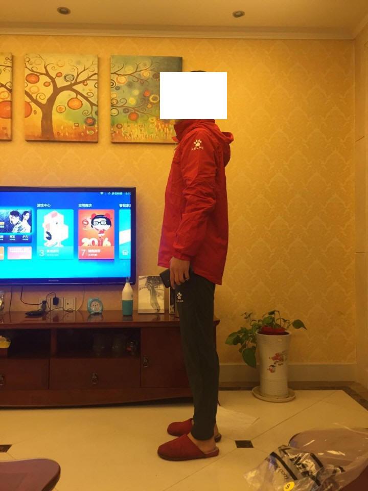 KELME/卡尔美运动风雨衣男女情侣防风衣防雨连帽足球训练外套 红色 S 165 实拍图