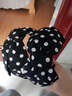 千宝莱韩国甜美布艺大蝴蝶结发箍带齿宽边简约防滑头箍发卡头饰 波点黑色 实拍图