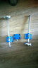 一帆精工 钓箱升降脚配件升降脚可拆卸加长不锈钢钓箱腿伸缩升降脚一对 升降脚一对(孔雀蓝) 实拍图