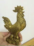 天祥缘 铜鸡摆件黄铜公鸡工艺礼品十二生肖鸡大号金鸡 高13cm福字鸡 配底座 实拍图
