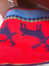 士丹熊围巾 韩版时尚围脖秋冬季新款男女学生毛线针织双面小鹿情侣加厚保暖围巾 红蓝色 晒单实拍图