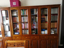 楠枫中式香樟木实木书柜带储物柜2门\3门\5门自由组合书柜带外抽屉柜 5门（带抽） 实拍图