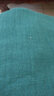 富羽莱（fuyulai）竹节棉麻布料纯色民族风朴素服装面料中国风绉褶皱面料亚麻布夏季 墨绿(半米价) 实拍图