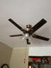 V-POWER美式风扇灯餐厅吊扇灯直叶扇客厅家用复古电扇灯一体带灯风扇吊灯 42寸-LED/3灯 变频+壁控 实拍图