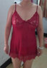 媚の火性感睡衣秋季女2025新款吊带睡裙两件套蕾丝内衣大码冰丝夫妻调情 酒红色 L （105-115斤） 实拍图