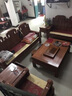 安邸 红木家具 非洲花梨（学名：刺猬紫檀）客厅实木沙发组合 中式古典别墅办公室沙发 象头沙发 （三位+单位+双人+茶几+2边几） 实拍图