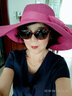 NZTK 夏天女遮阳帽子 时尚凉帽大沿草帽韩版可折叠沙滩防晒太阳帽 MH078 玫红色 实拍图