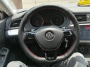 奥迈尔 大众真皮手缝方向盘套新探岳途昂途岳朗逸高尔夫7速腾凌渡宝来POLO迈腾帕萨特途观L把套改装 黑色红线两侧打孔 凌度专用 实拍图