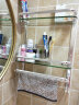 杰沙朗太空铝浴室置物架卫生间玻璃置物架打孔毛巾架壁挂 1502双层双杆 410MM 实拍图