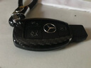 迪加伦 适用 碳纤维奔驰钥匙壳 奔驰GLK cla GLC cla AMG S级钥匙套扣 改装男女 黑魔碳纤维(钥匙壳+奔驰编织钥匙扣) AMG奔驰gle/g级/gls/gla/E级专用 实拍图