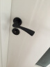 卡贝（cobbe）卧室门锁室内静音磁吸门锁机械房门锁木门把手通用黑色分体锁套装 B款面板锁+平开合页*2+门吸 实拍图
