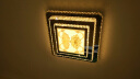 汉宇金锋客厅灯水晶灯长方形LED简约现代家用奢华大厅灯水晶灯吸顶灯  60*60CM 无极调光 实拍图