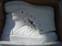可尼特高帮鞋男休闲潮流板鞋韩版英伦小白鞋 白色棉鞋lt568 44运动码 实拍图