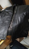 比菲力（BEVERRY）头层真皮皮衣男海宁绵羊皮外套修身韩版男士机车皮夹克夹克外套 黑色夹棉款 4XL 实拍图