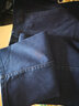 峰皓秋冬厚款中老年双褶男士商务牛仔裤高腰深裆直筒裤弹力棉加绒大码爸爸装宽松男裤子加肥加大 深蓝（秋冬常规款） 38码/3尺腰围 实拍图