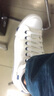 回力男鞋帆布鞋男学生鞋平底板鞋休闲鞋低帮系带布鞋女鞋白鞋 WXY-709 白色 39(标准码) 实拍图