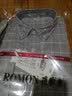 罗蒙（ROMON）100%纯棉牛津纺长袖衬衫男士春夏款中青年翻领商务休闲工装衬衣男 1021灰色 40 实拍图