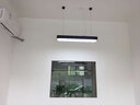 慧卓 办公室吊灯LED长方形长条灯工业风超市店铺商用照明简约现代吊线灯具工业风条形商超工程高亮款 黑色 90*20*6.5cm 28W 实拍图
