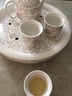 杰艺双层茶具套装 陶瓷茶壶茶杯套装 整套家用青花瓷功夫茶具带茶盘耐热 8头双层茶具+茶盘 (白金藤草) 普通安全包装 实拍图