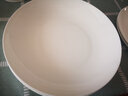 瓷秀源 纯白骨瓷盘子陶瓷碟子菜盘饭盘牛排盘西餐盘简约瓷器可定制 7英寸月光盘2个 直径 18cm 实拍图