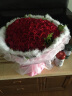 花锦集鲜花同城配送送女友生日礼物情人99朵红玫瑰花束33朵送老婆女神 99朵粉玫瑰银叶菊 晒单实拍图