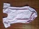 艾舞戈儿童舞蹈服女童夏季连体练功服蝴蝶结芭蕾舞演出服考级跳舞衣 粉色-短袖 120 身高105-110cm体重30-38斤 实拍图