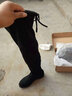 柯思娜妮靴子女长靴2025新款秋冬高筒过膝靴时尚长筒靴韩版百搭瘦腿弹力靴 黑色 加绒 38 实拍图