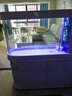 欧庭（OUTING）欧庭子弹头鱼缸客厅玻璃生态屏风中式1米落地水族箱 侧过滤  126x43x76/70cm 实拍图