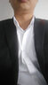 汉尼（HANY）【高定工艺】纯羊毛西服套装男结婚新郎婚礼黑色高级商务西装男士 奥纽斯黑【平驳领7.8CM 合身版】 50 【西裤请联系客服选择尺码】 实拍图