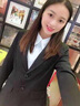 造梦伊人西装女职业女装套装西服工作服正装修身显瘦通勤OL商务面试套装 灰色西装+裤子+白色衬衫 M 实拍图
