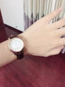 依伦（EREN）手表女士时尚潮流女表防水石英超薄简约女士手表皮带学生腕表 棕带玫壳白面 实拍图