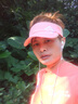 肌能 跑步运动空顶帽女遮阳防晒吸汗马拉松运动户外帽男健身配饰G3 粉橙 均码 晒单实拍图