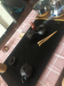 鼎器 带桶 整套紫砂陶瓷功夫茶具套装四合一电磁炉茶盘木竹乌金石茶海茶道茶台 01款：85CM分体乌金石+西施紫砂+送桶 实拍图