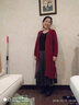 淳咪娜 针织衫女开衫中长款外搭开衫女秋新款V领冰丝女装空调衫披肩外套 富贵红 L - 建议98-115斤 实拍图