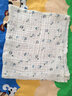 倍呵婴儿新生儿纯棉加厚加大宝宝纱布浴巾纯棉毛巾被儿童包巾洗澡巾 蓝色泡泡6层纱布浴巾105*105cm 实拍图