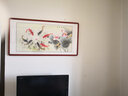 迅典九鱼图客厅装饰画餐厅酒店国画风水画挂画书房字画沙发背景墙壁画 连年有余【C款】 实木带框63*123厘米 实拍图