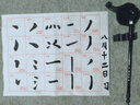 60张初学者毛笔字帖控笔训练柳体米字格宣纸唐诗描红毛笔套装欧体楷书中大楷临摹入门软笔书法纸练习纸 欧基础版套装(毛笔+墨汁+墨碟+毛毡+笔搁） 实拍图