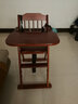 宝宝好免安装婴儿童餐椅实木可调节 便携折叠 婴儿宝宝吃饭桌椅子酒店 一体款深咖色配坐垫 实拍图