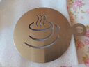 Mongdio 花式拉花咖啡模具 不锈钢图案印花模板 咖啡杯图案 1片 实拍图