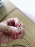 亿博（YB）女士耳钉2026年新款潮天然宝石粉水晶芙蓉石925银玫瑰金女款小兔 白金色一对【专柜礼盒】 实拍图