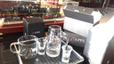NAPPA国风手工雕花白酒杯分酒器水晶一口杯 家用中式白酒酒具套装 6壶6杯 礼盒装【荷莲 好运连连】 实拍图