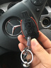 适用于奔驰钥匙包真皮钥匙套C级E级GLC级A级B级GLA级S级GLK级专用保护套男女汽车钥匙扣保护壳 奔驰D款黑皮红线（插入启动） 实拍图