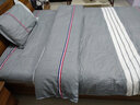 云瑾100%纯棉床单单件学生宿舍单人被单全棉斜纹格子 千语风尚蓝 180cm*220cm 适用于1.5米床 实拍图