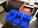 齐鲁安然 加厚零件盒 货架螺丝盒 分格箱套装塑料收纳盒 五金分类盒 物料盒 库房仓库塑料箱货架收纳箱 红色盒 X3#常规柱 350*200*150mm 实拍图