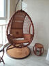 家友福吊篮 印尼进口天然真藤挂椅竹藤椅子茶几 室内户外阳台摇摇秋千吊椅家具 吊篮+椅子+茶几 实拍图