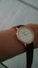 聚利时（Julius）品牌复古简约情侣皮带手表大小表盘男女款生活防水石英腕表JA-814 紫色小款 实拍图